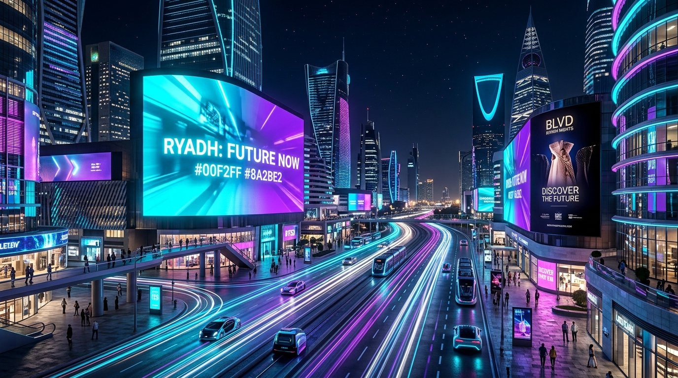 Futuristic Programmatic DOOH Screens on Boulevard Riyadh